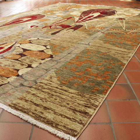 Fine handmade Afghan Abstract rug - 308951