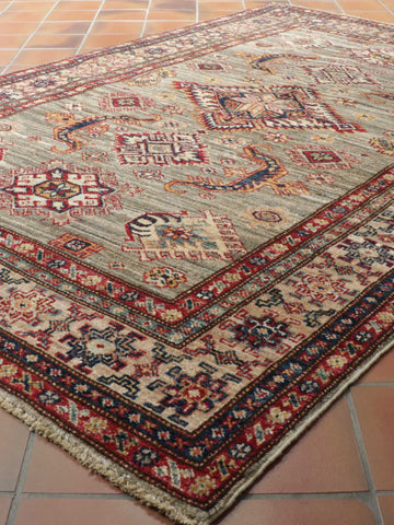 Handmade fine Afghan Kazak rug - 309017