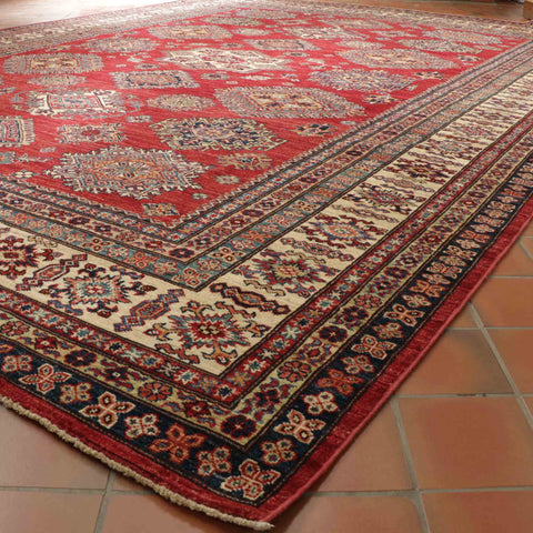 Handmade fine Afghan Kazak carpet - 309034