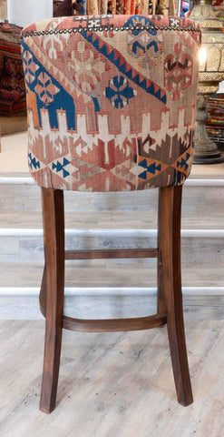 Turkish kilim covered bar stool -309074b