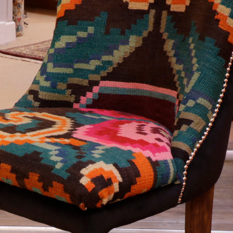 Moldovan kilim covered bar stool - 309159