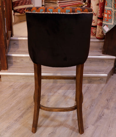 Moldovan kilim covered bar stool - 309160