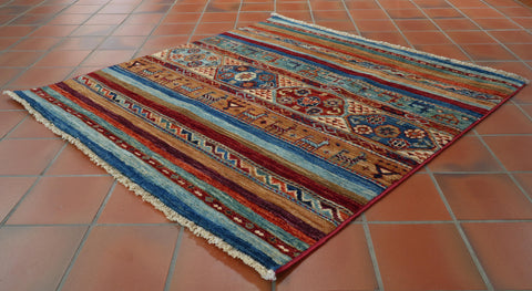 Handmade Afghan Kharjeen square rug - 309178