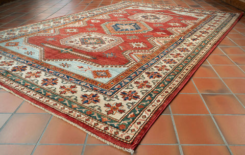 Handmade fine Afghan Kazak rug - 309229