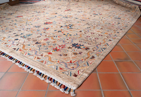 Handmade Afghan Sultani oversized carpet - 309234