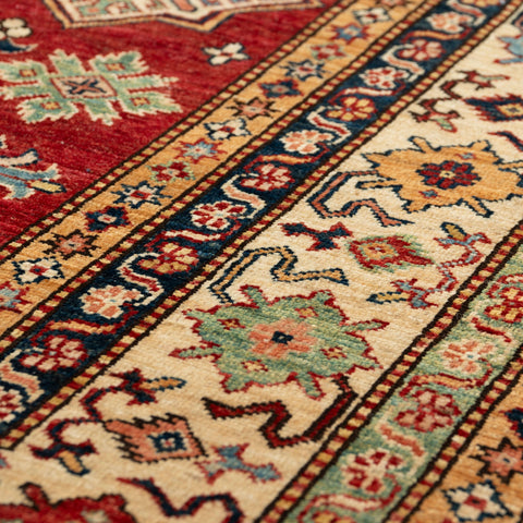 Handmade fine Afghan Kazak carpet - 309244