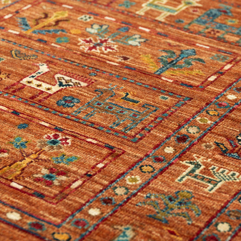 Handmade Afghan fine Samarkand short runner - 309248