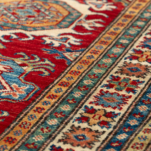 Handmade fine Afghan Kazak runner - 309254