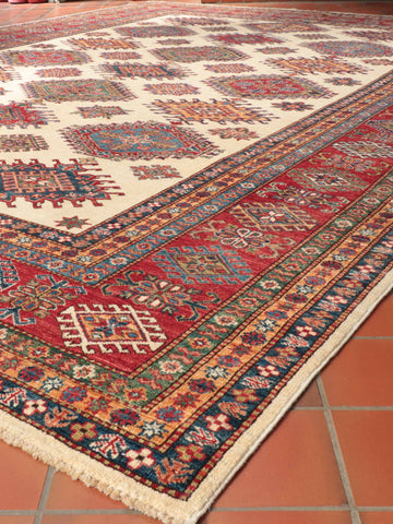 Handmade fine Afghan Kazak carpet - 309256