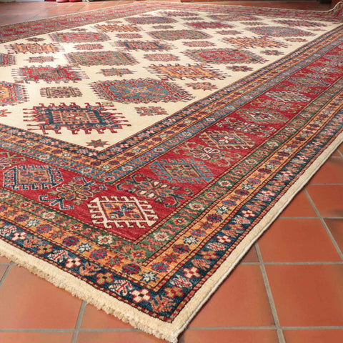 Handmade fine Afghan Kazak carpet - 309256