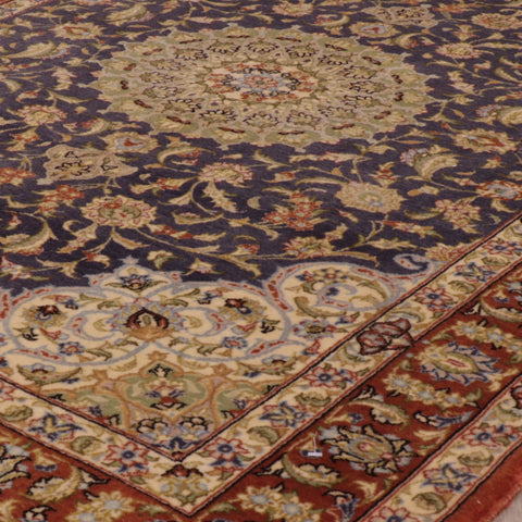 Handmade Persian Qum wool and silk rug - 309276