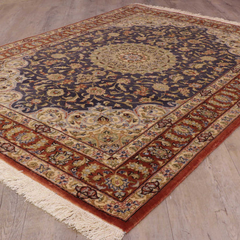 Handmade Persian Qum wool and silk rug - 309276