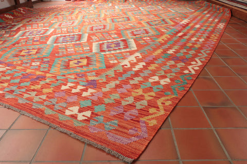 Handmade oversize Afghan Kilim - 309281