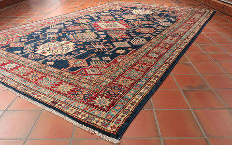 Handmade fine Afghan Kazak rug - 309363