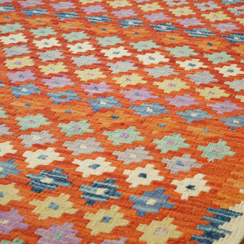 Handmade Afghan Kilim extra long runner - 309388