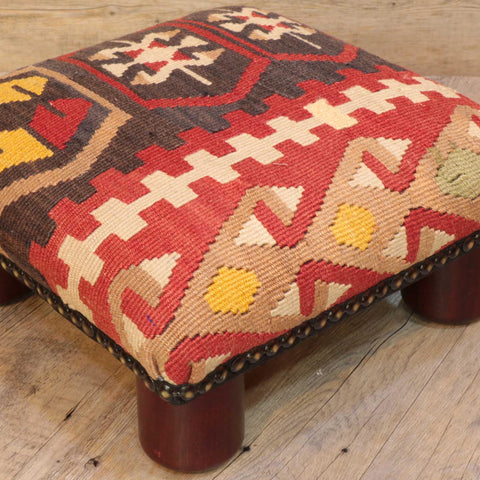 Small handmade Turkish kilim lady bug stool -309402