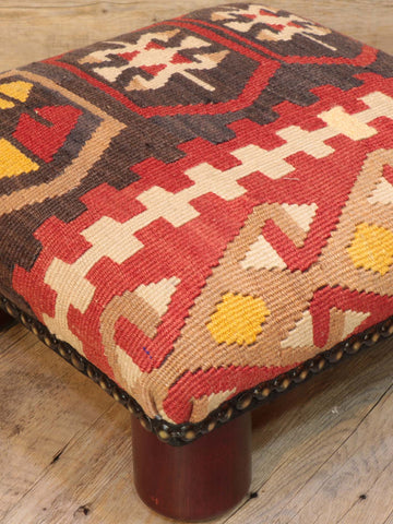 Small handmade Turkish kilim lady bug stool -309402