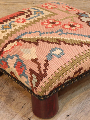 Small handmade Turkish kilim lady bug stool -309404