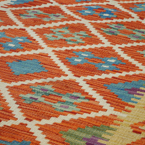 Handmade Afghan Kilim medium runner - 309426