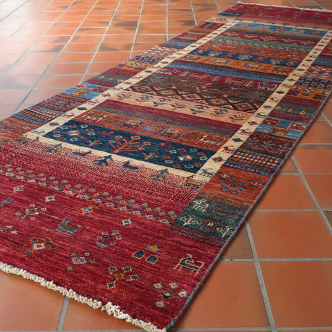 Handmade Afghan Loribaft runner - 309448