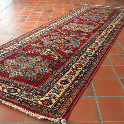 Handmade Afghan Kazak runner - 309449