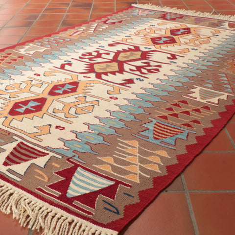 Handmade Fine Turkish Seccade Kilim rug - 309471