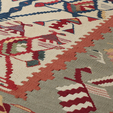 Handmade Fine Turkish Seccade Kilim rug - 309475