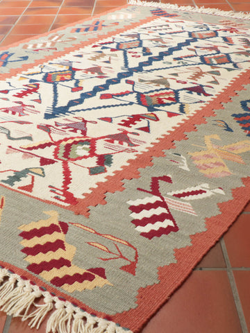 Handmade Fine Turkish Seccade Kilim rug - 309475