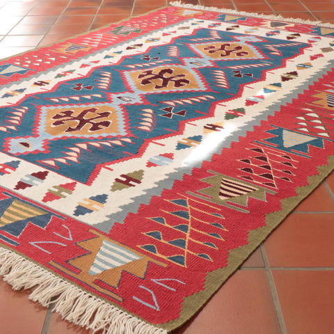 Handmade Fine Turkish Seccade Kilim rug - 309477