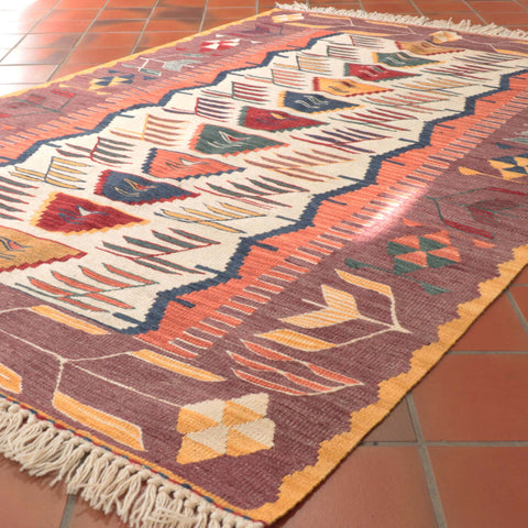 Handmade Fine Turkish Seccade Kilim rug - 309478