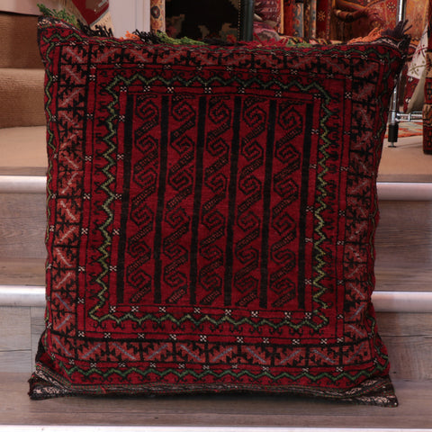 Handmade Oriental nomadic pile cushion - 309491