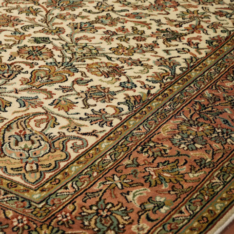 Handmade fine Kashmir silk rug - 309515