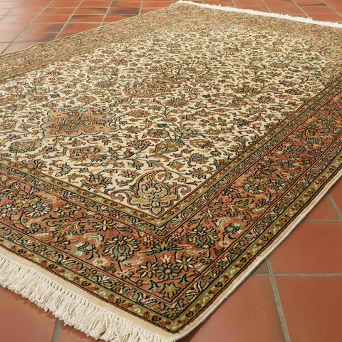 Handmade fine Kashmir silk rug - 309515