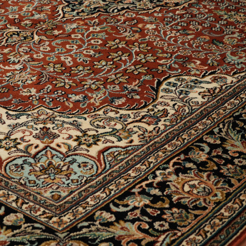 Handmade fine Kashmir silk rug - 309521