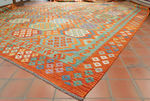Handmade oversize Afghan Kilim - 309629