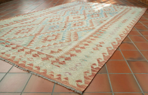 Handmade washed Afghan Kilim - 309635