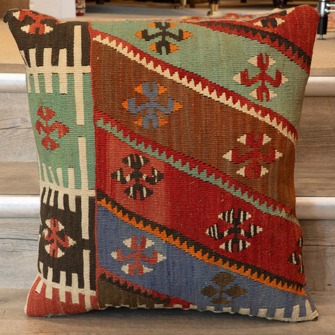 Large Handmade Turkish kilim cushion - 309673-G