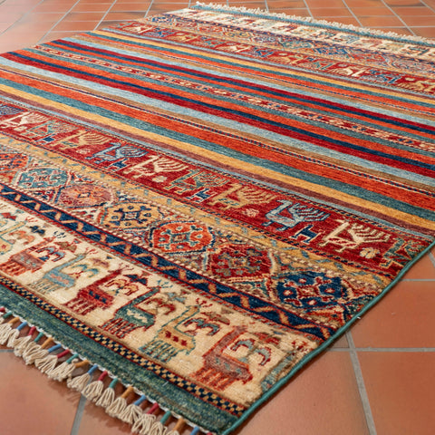 Handmade Afghan Kharjeen square rug - 309720