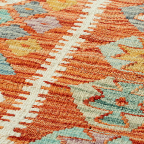 Handmade Afghan Kilim extra long runner - 309727