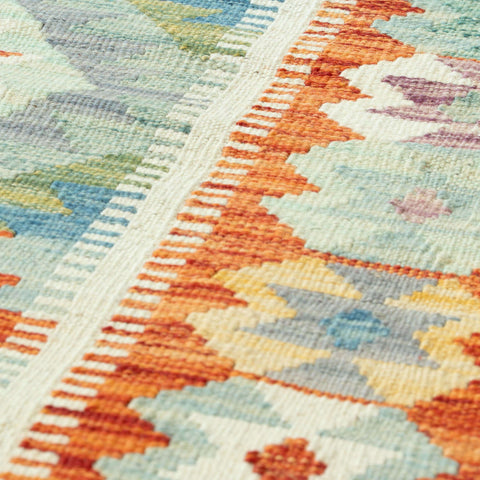 Handmade Afghan Kilim extra long runner - 309733