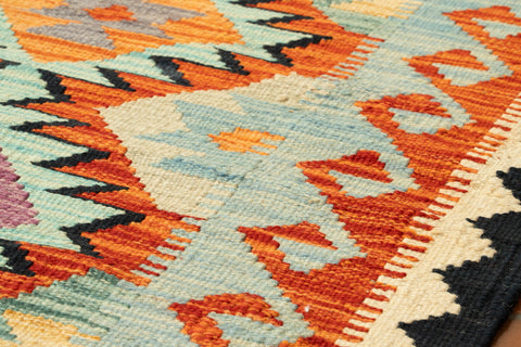 Handmade Afghan Kilim medium runner - 309743