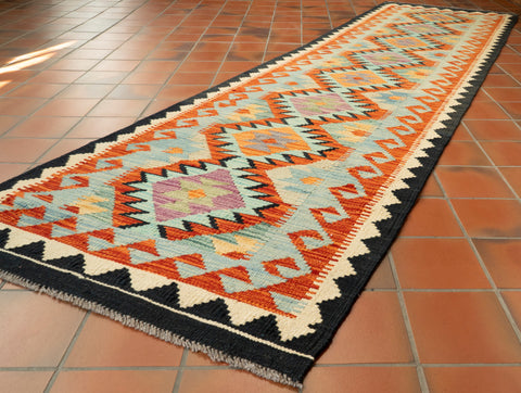 Handmade Afghan Kilim medium runner - 309743