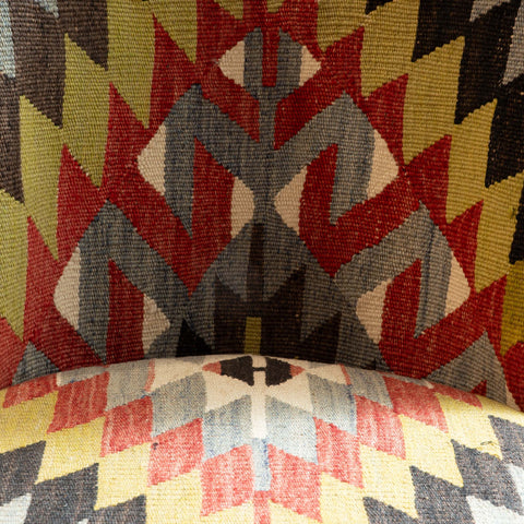 Turkish kilim covered Counter height stool - 309773-A