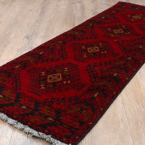 Handmade Afghan Khal Mohammadi short runner - 309782