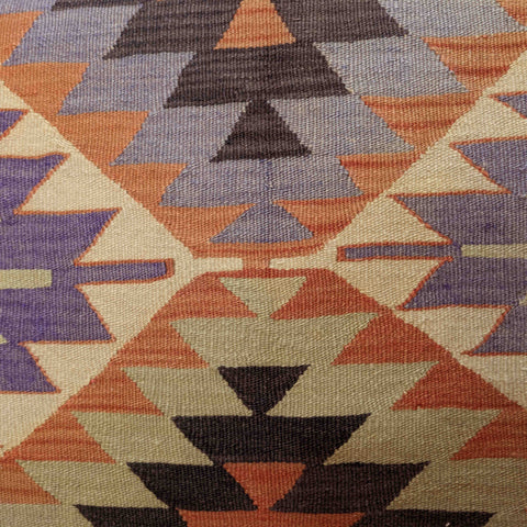 Turkish Kilim covered ottoman - 309828A