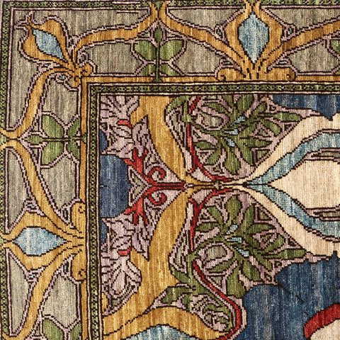 Handmade Arts and Craft Afghan rug - ENR310003