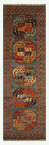 Handmade Afghan Ersari short runner - ENR310039