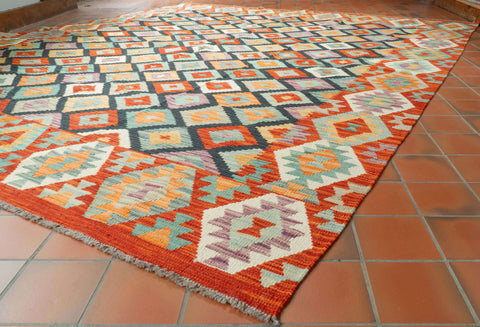 Handmade Afghan Kilim - 310163