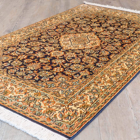 Handmade fine Kashmir silk rug - 310283