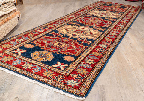 Handmade fine Afghan Kazak short runner - 310323